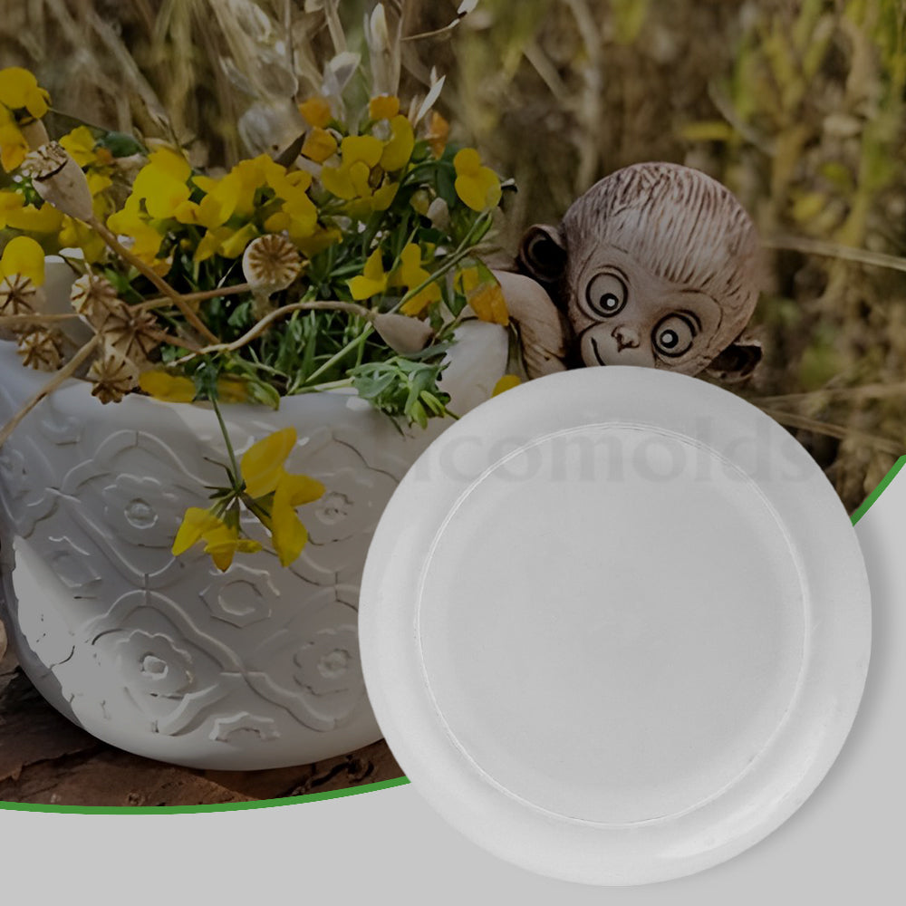 SILICOMOLDS-3.5" Flower Design Planter molds-URP271PM